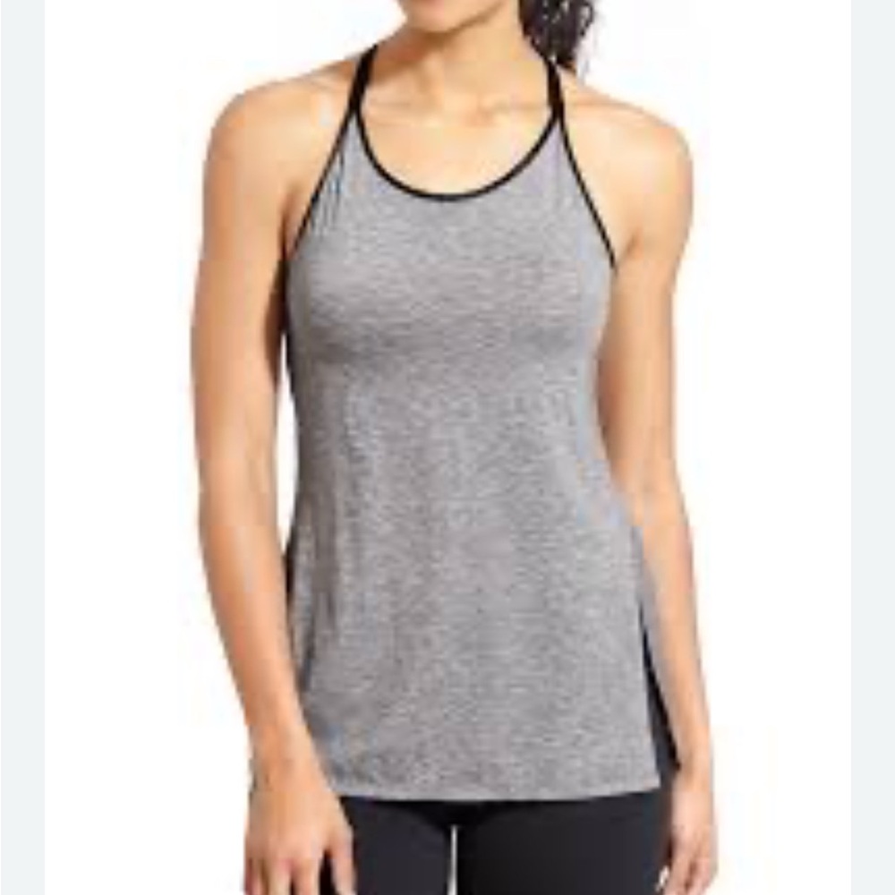 Athleta Essence Gray and Black Tank Top XXS